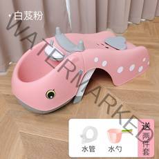 파스텔 접이식 아기머리감기기 샴푸의자 목욕침대 미용실 가정용 샴푸 손잡이 베드 유아 신생아 목욕침대, 업그레이드 [핑크] 80KG (6~18세)