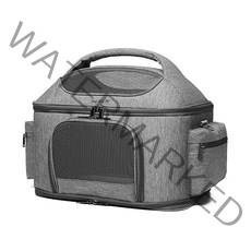 딩동펫 반려동물 메쉬 토트백 패브릭캐리어, 그레이