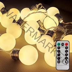 더리빙 자두전구 USB 타입 60구 10m + 리모컨, 화이트