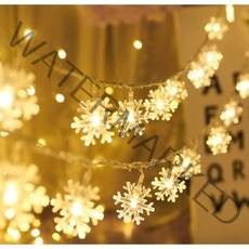 (당일배송) 40구 별 눈꽃 LED 가랜드 줄 전구 크리스마스 캠핑 감성 조명 차박 텐트 겨울, 눈꽃 6m (40구)