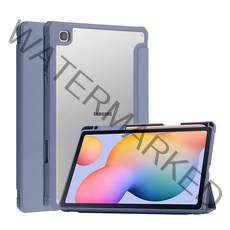 삼성 갤럭시탭 S6 라이트 아크릴 펜수납 북커버 케이스 P610 P615 lite, 라벤더