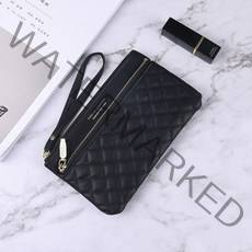 여성클러치 여자 미니 클러치백 서양식 지갑 숙녀 긴 새 지퍼 간단한 단색 마름모 얇은 다기능 대용량 지갑