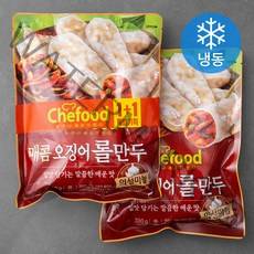 쉐푸드 매콤 오징어 롤만두 (냉동), 330g, 2개