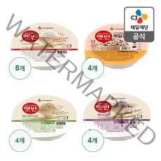 햇반 210g 4종 20개 세트(햇반 8개입+오곡 발아현미 흑미 각 4개입), 1세트