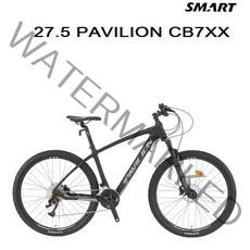 (완조립) 2022 스마트 27.5파빌리온CB7XX 33단 풀카본 MTB 자전거, 블랙(무광)/17인치