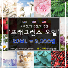 [드그라쎄] 프리미엄 프래그런스오일 350종 캔들 디퓨저 석고방향제 100ml, 국내산 71.ch 러브 20ml