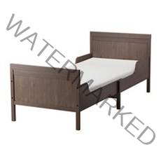 이케아 SUNDVIK 길이연장침대+갈빗살 80x200 브라운