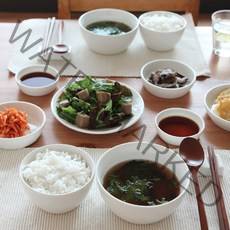 끌리메 크림화이트 2인 한식기세트 12p, 화이트, 공기 2p + 대접 2p + 원접시 1p + 찬기 5p + 수저받침 2p