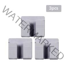 벽걸이 전기 온풍기 마운트 주최자 에어컨 tv remote control storage box mobile phone plug holder 다기능 usb 충전 스탠드, 3개-회색