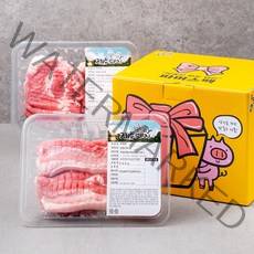 도뜰 제주돼지 삼겹살 500g + 목심살 500g 간편 선물세트 (냉장), 1세트