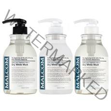 말콤 드라이 화이트머스크 샴푸 520ml + 트리트먼트 520ml + 바디워시 520ml, 1세트