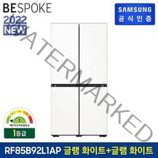 삼성전자 [행사] 삼성 BESPOKE 4도어 프리스탠딩 냉장고 RF85B92L1APW (866L), 없음