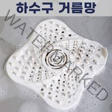 배수구 실리콘 덮개 욕실 화장실 머리카락 거름망, 화이트