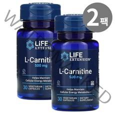 Life Extension 라이프익스텐션 엘 카르니틴 500mg 30정 2팩