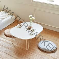 룸앤홈 모노 라운드 접이식 테이블 600, 화이트