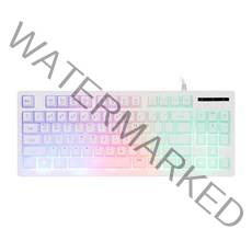 앱코 HACKER K150 텐키리스 레인보우 LED 게이밍 멤브레인 키보드, 화이트