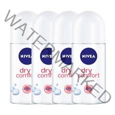 니베아 드라이 컴포트 롤온 데오드란트, 4개, 50ml