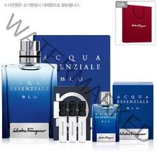 [AK PLAZA] [페라가모] 아쿠아 에센셜 블루 EDT 100ml 미니어처 세트+쇼핑백, 옵션선택