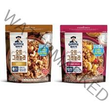 퀘이커 오트 그래놀라 골든 넛츠 200g + 크랜베리 바나나 200g 세트, 1세트