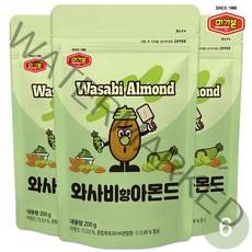 [머거본] 와사비향아몬드 200g 6봉, 없음