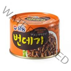 유동 번데기 140g x 16 | 고단백 야식 안주 술안주 다이어트 | Yoodong Canned Pupa Silkworm, 16캔