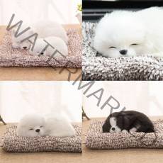 강아지 고양이 모형 차량 인테리어 소품, 더블검은강아지