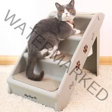 딩동펫 반려동물 4단 접이식 계단, 그레이