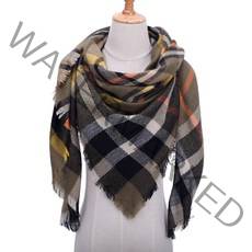 2022 새로운 겨울 여성 스카프 부드러운 두꺼운 목 반지 패션 격자 무늬 캐시미어 shawls 레이디 pashmina 두건 담요 foulard