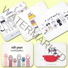 엘케이 규조토 발매트 미끄럼방지패드+사포 포함, (45x35x0.9cm)고양이발바닥