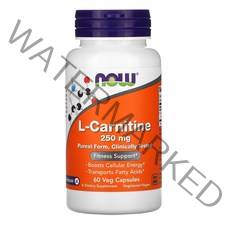 NOW Foods 나우푸드 엘카르니틴 250mg 60베지캡슐, 1팩