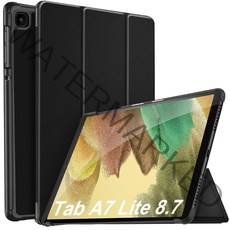 갤럭시 탭 A7 lite 8.7 전용 케이스 구매시 보호필름 증정, 블랙+보호필름