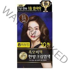 리엔 흑모비책 한방 크림염색제, 짙은갈색, 4개