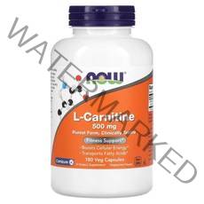NOW Foods L-카르니틴 500 mg 180 베지 캡슐, 180정