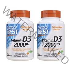 닥터스베스트 비타민 D3 2000IU 베지 소프트젤, 180개입, 2개