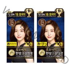 리엔 흑모비책 한방 크림염색제, 짙은갈색, 2개