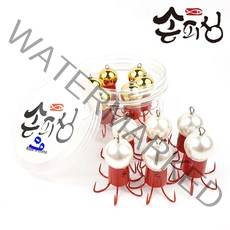 손피싱 쭈꾸미볼 애자 50g/에기 문어 갑오징어 쭈꾸미 채비, 진주 50g (6개입)(원통포장)