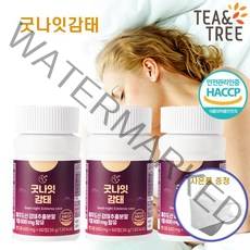 수면 영양제 감태 추출물 제주감태 수면보조제 수면건강 꿀잠 숙면 잠안올때 600mg*60정, 60정, 3개