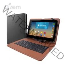 ANDROID 9 10인치 태블릿 PC 유선 키보드 케이스-블랙 / 갤럭시탭 G패드 갤탭 화웨이 레노버 뮤 엠피지오, 브라운