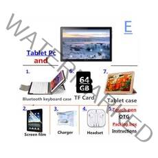 SHDU 도착 정제 10.1 인치 안드로이드 쿼드 코어 구글 플레이 듀얼 3G SIM 카드 GPS FM 블루투스 와이파이 태블릿 Pc SH09, Silver, E