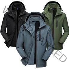 2in1 남성 기모 등산복 내피 있는 바람막이 점퍼 후드집업 자켓 M~6XL
