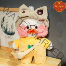 PKTOYS 귀엽고 웃긴 드래 그 인형시크한 선물 세트 빵빵덕 오리 인형스마스 선물30CM, 밝은 노란색, 30cm
