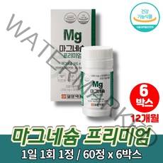 약국 마그네슘 정 알약 제제 비타민B1 비타민b2 비타민b12 b6 MAGNESIUM 니코틴산아미드 엽산 해조 아미노산 분말, 6박스