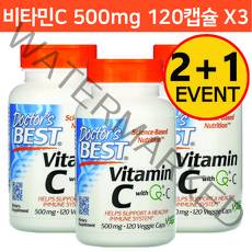 3개 닥터스베스트 비타민C 500 mg 120 캡슐 6개월 Q-C 함유
