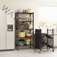 바나나빌딩 원터치 접이식 철제 폴딩 선반 5단, 글로시 화이트