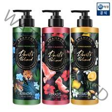 [애경] 케라시스 데빌스 퍼퓸 샴푸/린스 500ml 미스틱블라썸/네롤리문라이트/시트러스번지, 상품명:01.미스틱블라썸 샴푸 500ml