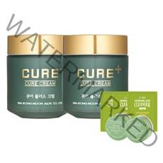 김정문알로에 큐어 플러스 크림 80g x 2p + 큐어2X 미니 3.5g x 2p + 클렌저 2ml x 3p 세트, 1세트