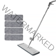 피티즘 스프레이 노터치 슬라이드 밀대걸레 + 극세사 전용패드 4p 세트, 1세트