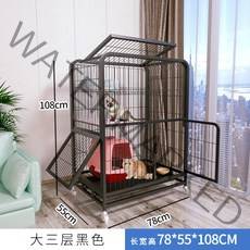 고양이 케이지 넓은 여유 공간 고양이철장, 3단 튜브 캣