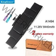 Kingsener A1494 MacBook Pro 15 형 A1398 Retina (2013 년 하반기 및 2014 년 중반) ME293 ME294 8440mAh 용 노트북 배터리, 검정 Black