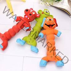 딩동펫 꽈배기 반려동물 라텍스 장난감 19.5 x 11 cm 3종 세트, 혼합색상, 1세트